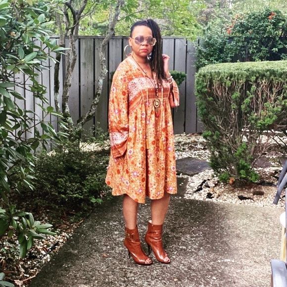 Viola Placement Print Pocket Dress - Picture 3 of 7